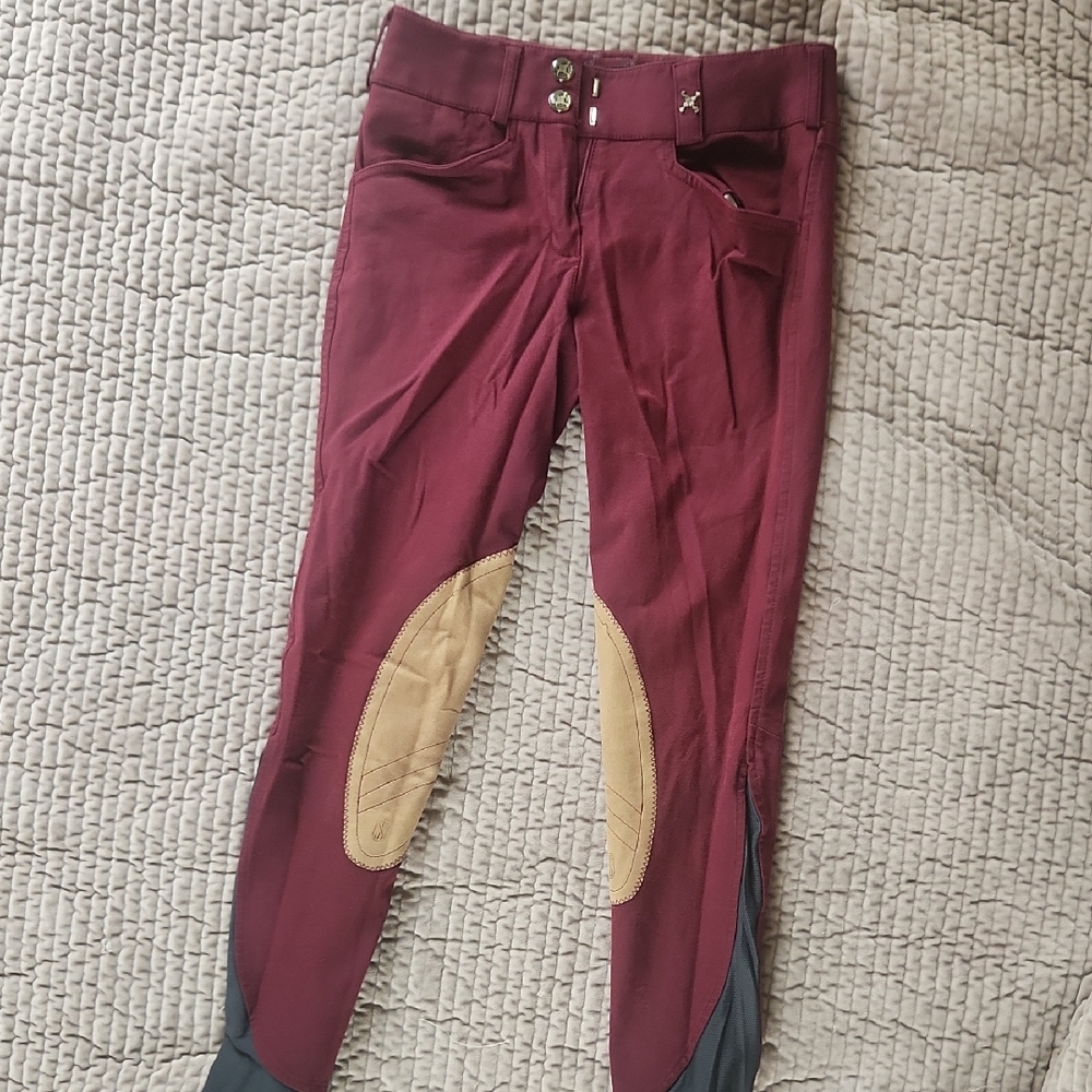 Women's Burgundy Riding Pants